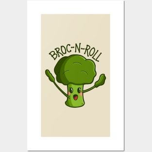 “Broc-n-Roll” Rock n Roll Broccoli Posters and Art